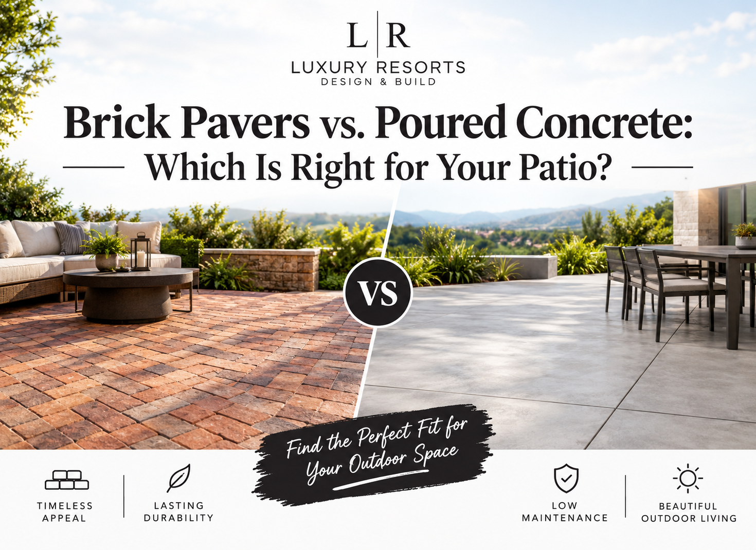 Brick Pavers vs. Poured Concrete
